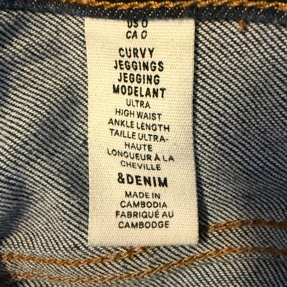 H&M Women’s High Rise Curvy Jeggings Size 0 - Picture 6 of 7